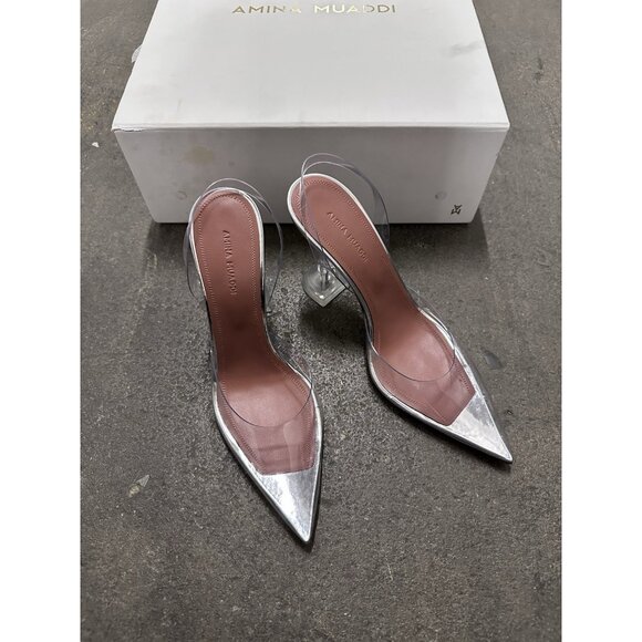 AMINA MUADDI Holli Glass Heels Transparent - Picture 5 of 10